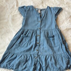 Cat & Jack Light Blue Button-Down Kids Dress